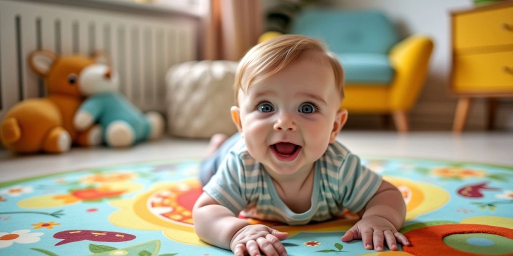 Speelkleed voor baby's met kleurrijke patronen.