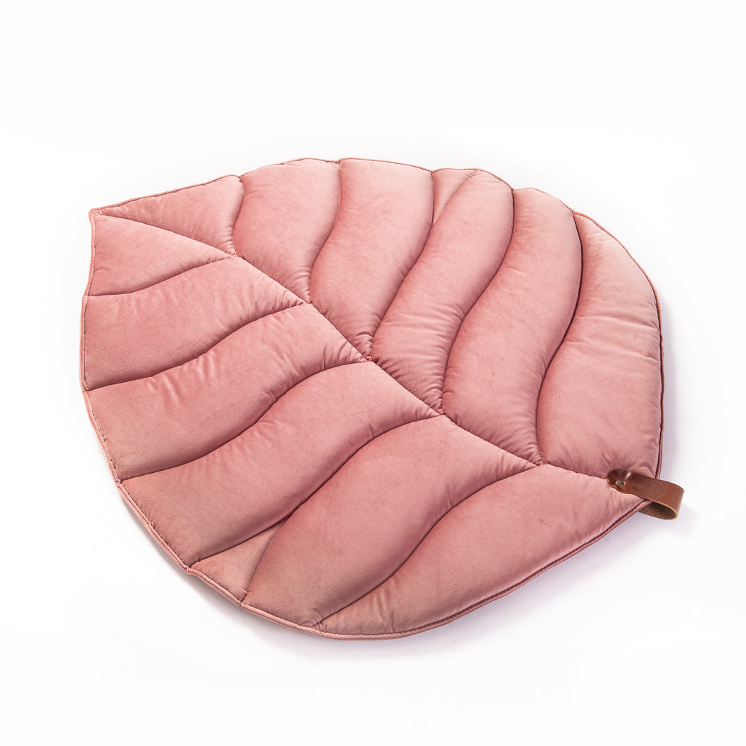 bladvormig speelkleed roze velvet